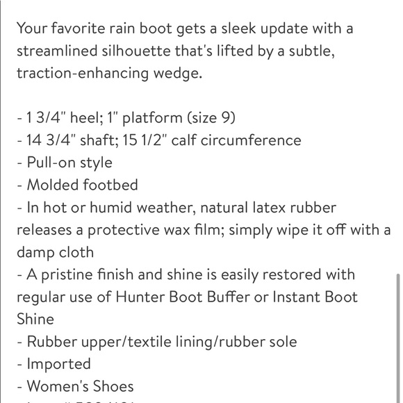 Hunter Refined Creeper Tall Rain Boots in Stratus - Picture 13 of 13